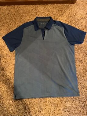 Under Armour Men’s Two-Tone Navy and Slate Polo